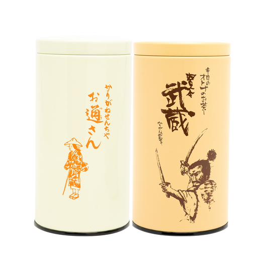 かりがねせんちゃ　武蔵160g・お通さん160g　缶入詰合